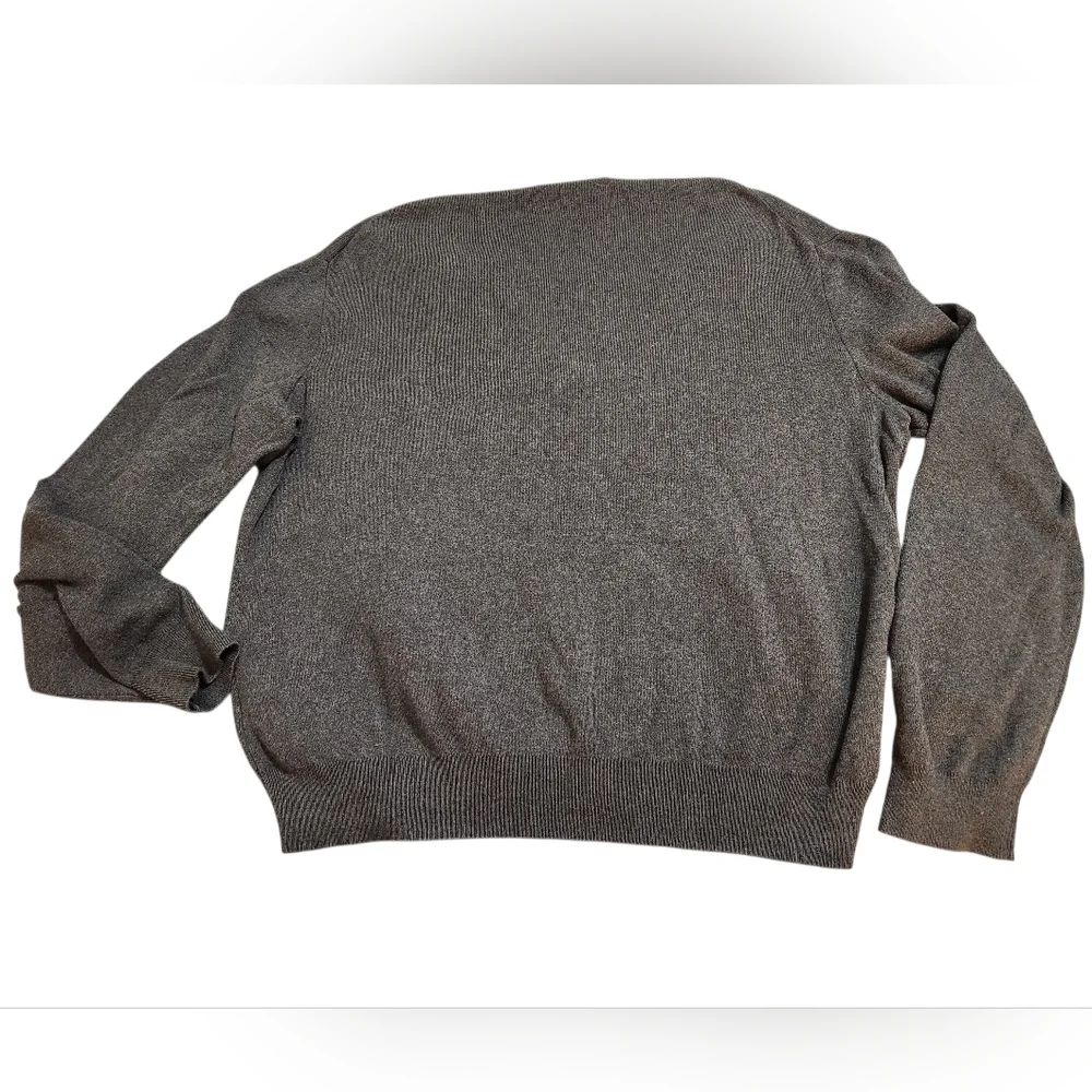 Vintage Ralph Lauren Polo V-Neck Sweater Men's Gray XL